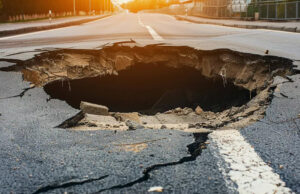 В Великобритании разработали асфальт, который самостоятельно затягивает ямы и трещины